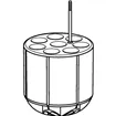 Adapter 17.5x100mm tubes S-4x400