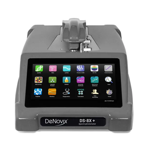DeNovix 8-kanálový Spektrofotometr na mikroobjemy i kyvety - Stříbrný